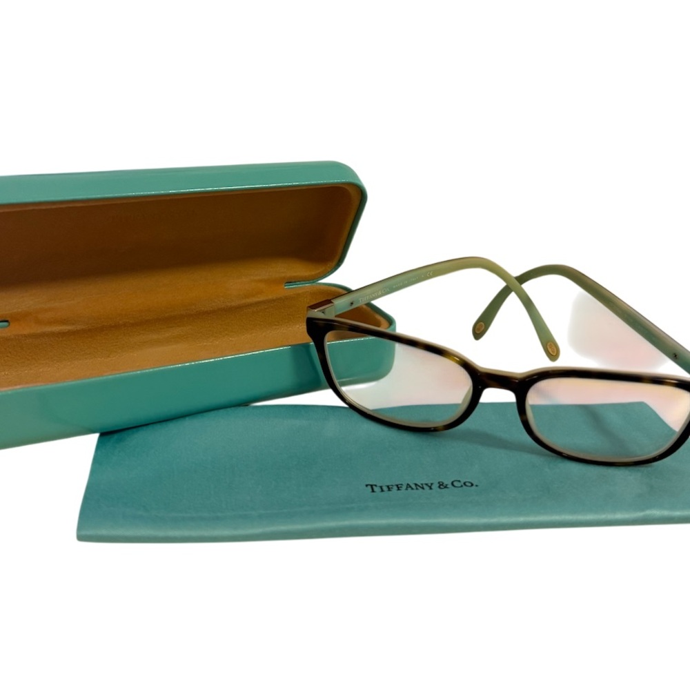 Tiffany & Co. Tortoise Shell Eyeglasses, Square Frame, TF 2094 8134, 52-17-140 - Picture 8 of 9